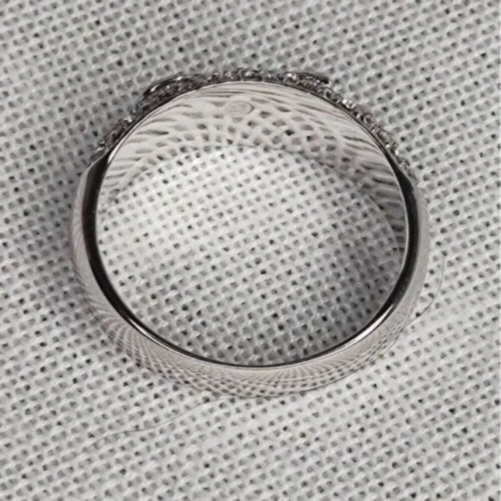 GORJANA Kingston Ring 7 Silver Crystals Bling Vintage Vibe Cocktail Ring